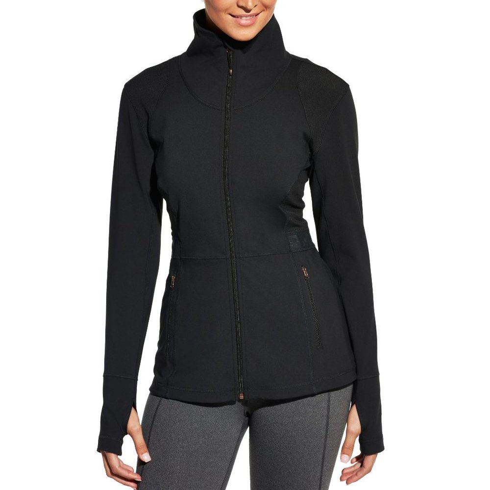 CALIA Black Core Fitness Zip Athletic Yoga Jacket